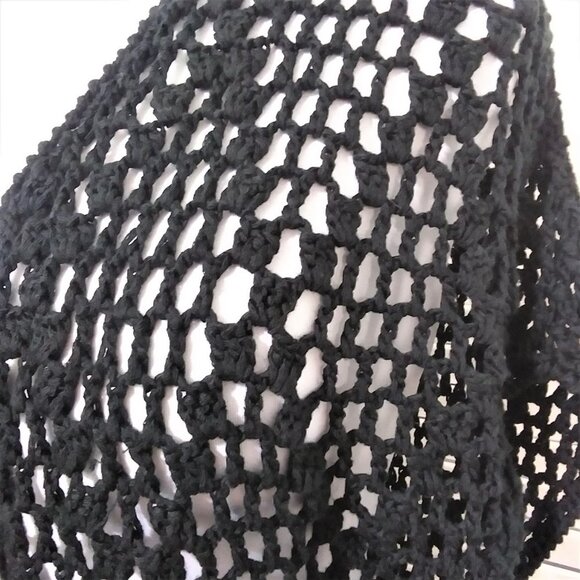 Vivid Collection of NY Black Crochet Vest Open Front Womens Small - Picture 2 of 8